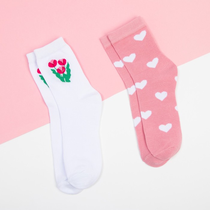 Набор женских носков KAFTAN "Расцветай“ 2 пары, размер 36-39 (23-25 см) - фото 1927982030