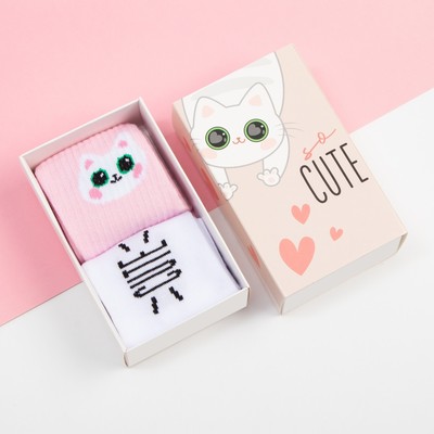 Носки женские KAFTAN Pretty, набор 2 пары, размер 36-39 (23-25 см)