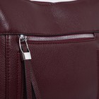 Сумка женская на молнии, цвет бордовый - фото 21761132