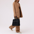 Сумка деловая на молнии, цвет чёрный - фото 24566342