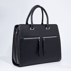 Сумка деловая на молнии, цвет чёрный - фото 21761162