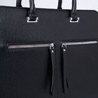 Сумка деловая на молнии, цвет чёрный - фото 21761163