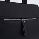 Сумка деловая на молнии, цвет чёрный - фото 21761187
