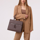 Сумка деловая на молнии, цвет серо-коричневый - фото 24566344