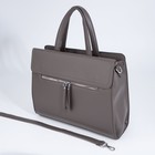 Сумка деловая на молнии, цвет серый - фото 21761205