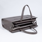 Сумка деловая на молнии, цвет серый - фото 21761206