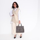 Сумка деловая на молнии, цвет серый - фото 21761207