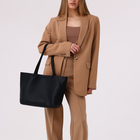 Сумка-шопер на молнии, цвет чёрный - фото 24566347