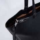 Сумка-шопер на молнии, цвет чёрный - фото 21761345