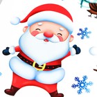 Интерьерная наклейка "Дед мороз и друзья" 30х50 см - Фото 3