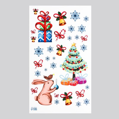 Интерьерная наклейка «Новогодний переполох», 30×50 см