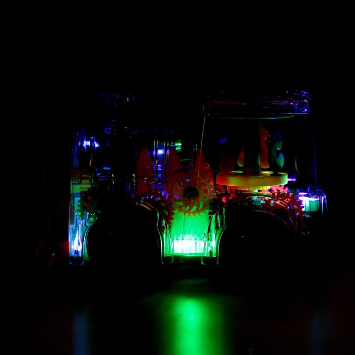 Паровоз «Шестерёнки», световые и звуковые эффекты, работает от батареек - фото 1911800168