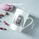 Кружка фарфоровая Доляна «Зайка», 380 мл, цвет белый - Фото 3