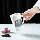 Кружка фарфоровая Доляна «Зайка», 380 мл, цвет белый - Фото 6