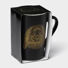 Кружка Доляна «Зайка», 380 мл, фарфор, цвет чёрный - Фото 4