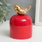 Шкатулка керамика "Золотая птица. Купол" МИКС 11,5х8х8 см - Фото 2