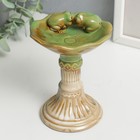 Фигурка-подставка для мелочей «Лягушата на колонне с чашей», керамика, 15×10.5×10 см 7985115