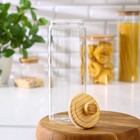 Банка стеклянная для сыпучих продуктов с бамбуковой крышкой Magistro «Эко», 1,8 л, 10×31 см - фото 4361041