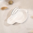 Блюдо Доляна «Зайка в золотом», 15.5×11×2.5 см, цвет белый - Фото 3