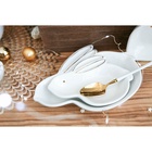 Блюдо Доляна «Зайка в золотом», 20.5×15.5×3.2 см, доломит, белое - Фото 8