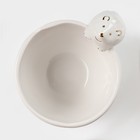 Салатник Доляна «Ёжик в золотом», 300 мл, 12.5×10.2×8.7 см, белый - Фото 2