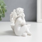 Подсвечник на 1 свечу «Белоснежный ангел в раздумьях», полистоун, 7.5×9.8×6 см - Фото 2