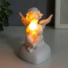 Сувенир полистоун свет "Белоснежный ангел на сердце с огоньком" 9х5,5х5,7 см - фото 321191447