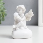 Сувенир полистоун свет "Белоснежный ангел на сердце с огоньком" 9х5,5х5,7 см - Фото 5