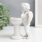 Фигурка - подсвечник на 1 свечу полистоун «Белоснежный ангел у колонны», 15×10×6.5 см - Фото 4