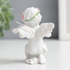 Сувенир полистоун "Белоснежный ангел со скрипкой" 7х5,5х8 см - фото 7245101