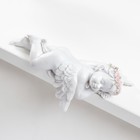 Сувенир полистоун "Спящий белоснежный ангел с венком" 7,5х16,5х6,5 см - Фото 2
