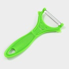Овощечистка Доляна «Смайлик», 15 см, зелёная - Фото 4