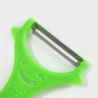 Овощечистка Доляна «Смайлик», 15 см, зелёная - Фото 6