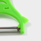 Овощечистка Доляна «Смайлик», 15 см, зелёная 836777