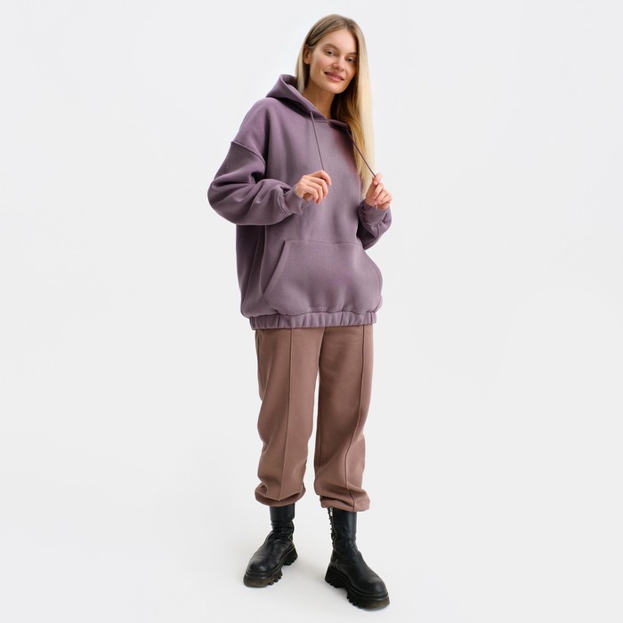 Худи женское НАЧЁС, цвет темно-бордовый, размер M (42-46) 56458