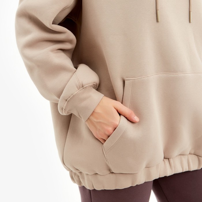 Худи женское НАЧЁС, цвет бежевый, размер M (42-46) 56460