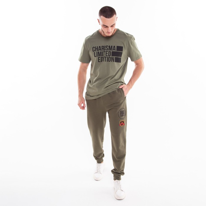 Брюки мужские, цвет тёмно-зелёный, размер L (48) 56472