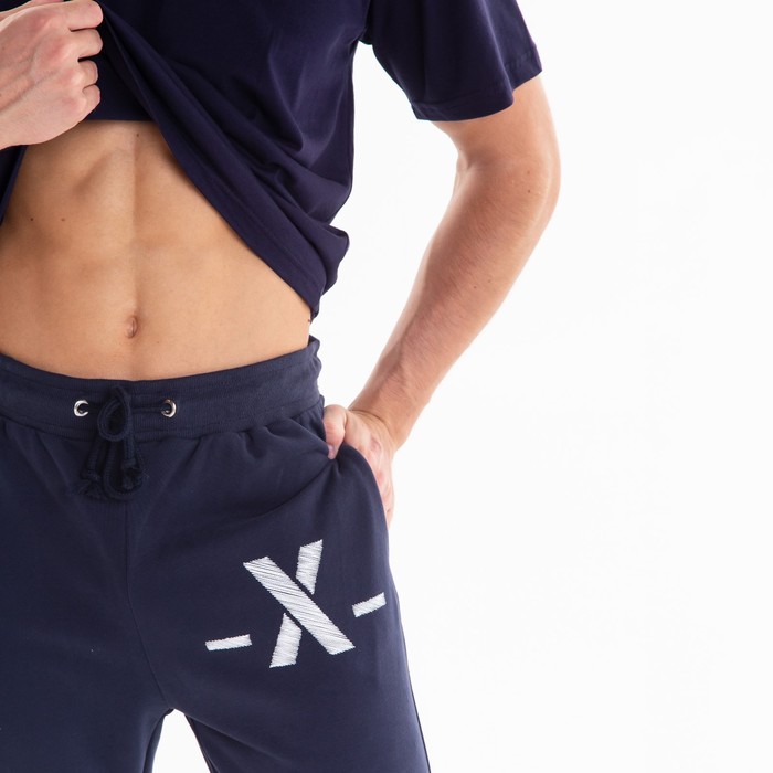 Брюки мужские, цвет тёмно-синий, размер М (46) 56473