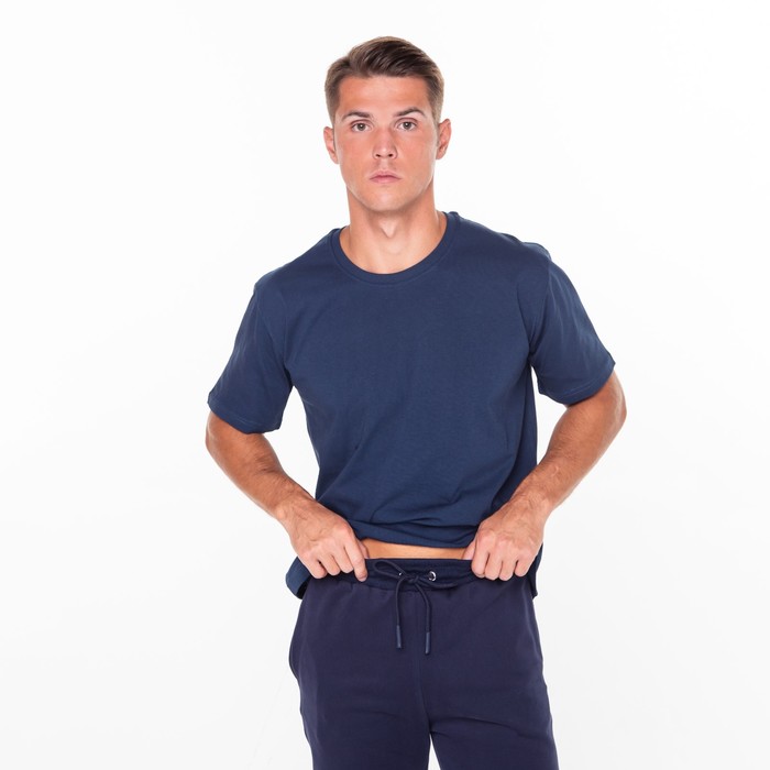 Брюки мужские, цвет тёмно-синий, размер XXL (52) 56477