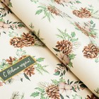 Бумага упаковочная крафт «Шишки», 1 лист, 70×100 см - Фото 3