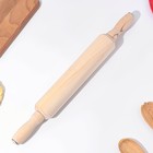 Скалка с вращающимися ручками, 30х6 см, липа - фото 319045667