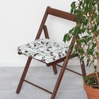 Сидушка на стул Доляна Olives 42х42 см, 100% хлопок, рогожка 164 г/м2 - фото 9966132