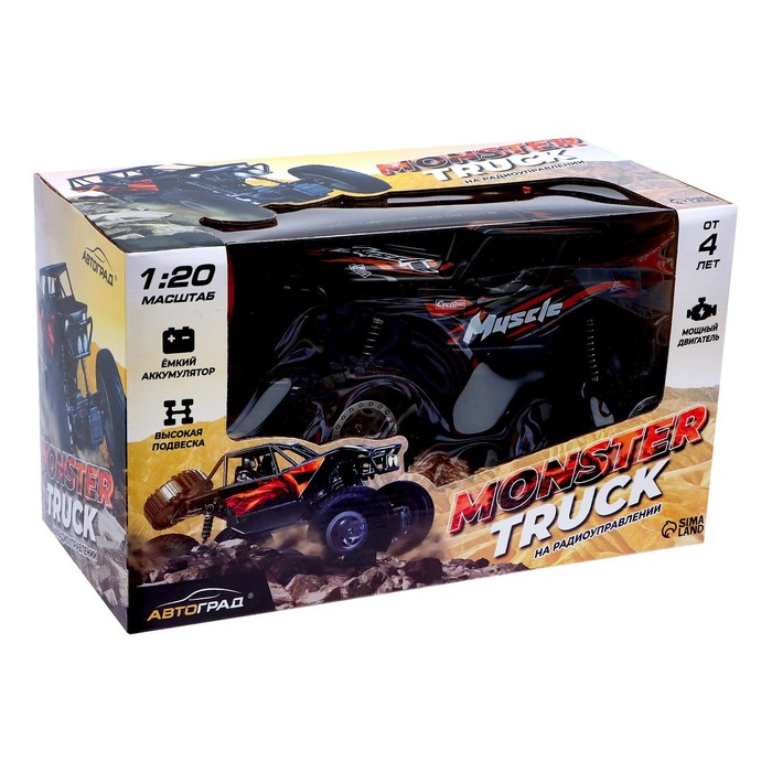 Джип радиоуправляемый «Краулер», 1:20, работает от аккумулятора, цвет оранжевый 56481