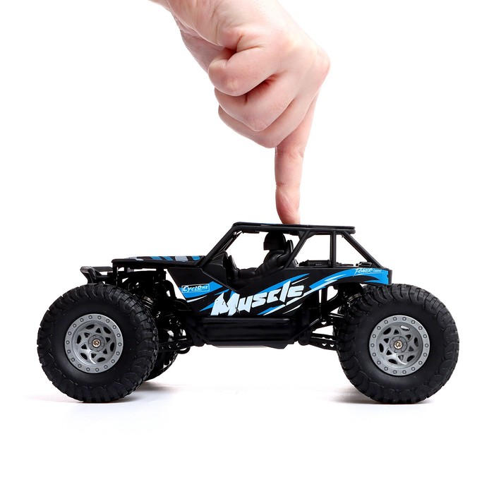 Джип радиоуправляемый «Краулер», 1:20, работает от аккумулятора, цвет синий 56482