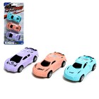 Машинки инерционные «Рейсер», набор 3 шт., цвет МИКС - Фото 1