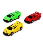 Машинки инерционные «Рейсер», набор 3 шт., цвет МИКС - Фото 3