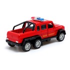 Машина металлическая «Джип 6X6 спецслужбы», 1:32, инерция, цвет красный - фото 6691828