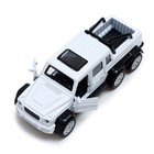 Машинка металлическая «Джип 6×6», 1:32, инерция, цвет белый - Фото 3