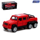 Машинка металлическая «Джип 6X6», 1:32, инерция, цвет красный - Фото 1