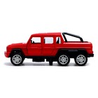 Машинка металлическая «Джип 6X6», 1:32, инерция, цвет красный - Фото 2
